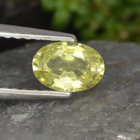 Chrysobéryl jaune naturelle coupe ovale, 0,54 ct, VVS