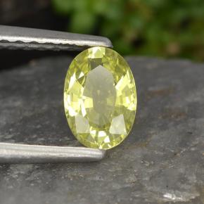 Chrysobéryl jaune naturelle coupe ovale, 0,54 ct, VVS