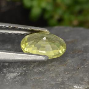 Chrysobéryl jaune naturelle coupe ovale, 0,54 ct, VVS