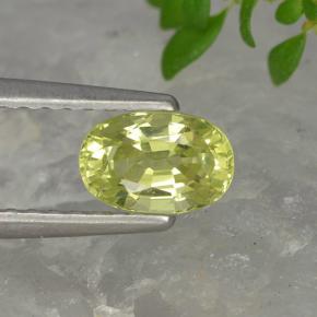 Chrysobéryl jaune naturelle coupe ovale, 0,76 ct, VVS