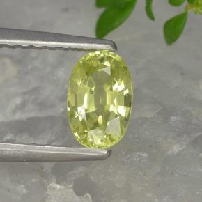 Chrysobéryl jaune naturelle coupe ovale, 0,76 ct, VVS