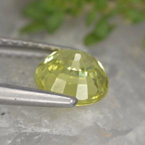 Chrysobéryl Jaune verdâtre naturelle Coupe roude, 1.21 ct, VVS
