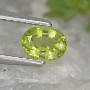Chrysobéryl Vert naturelle Coupe ovale, 0.42 ct, VVS