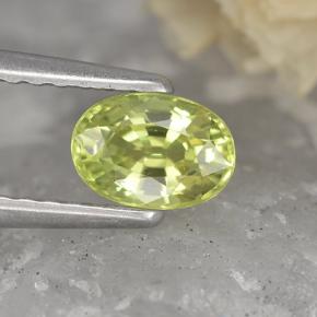 Chrysobéryl Jaune moyen naturelle Coupe ovale, 0.65 ct, VVS