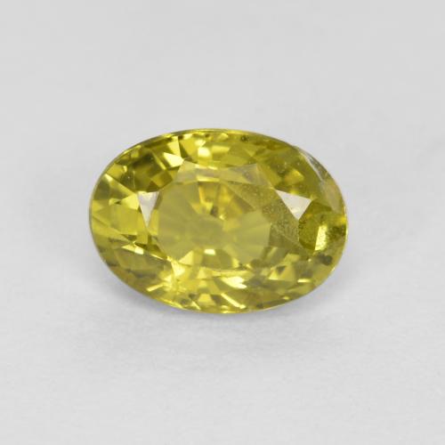 Chrysobéryl jaune naturelle coupe ovale, 0,57 ct, VVS-VS