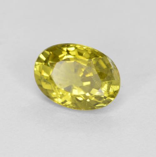 Chrysobéryl jaune naturelle coupe ovale, 0,57 ct, VVS-VS