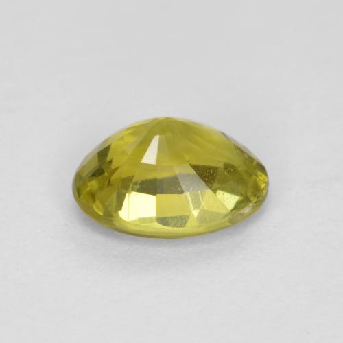 Chrysobéryl jaune naturelle coupe ovale, 0,57 ct, VVS-VS