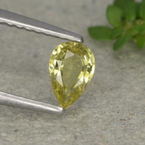 Chrysobéryl Jaune moyen naturelle En forme de poire, 0.45 ct, VVS