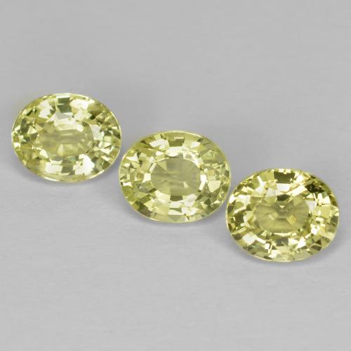 Achetez naturel 1,58ct jaune chrysobéryl gems, coupe ovale, en provenance sri lanka chez gemselect. en stock, livraison internationale!