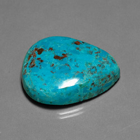 Chrysocolle multicolore naturelle en forme de poire, 34,91 ct, opaque