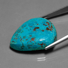 Chrysocolle multicolore naturelle en forme de poire, 34,91 ct, opaque