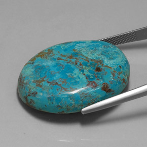 Chrysocolle multicolore naturelle coupe ovale, 41,09 ct, opaque