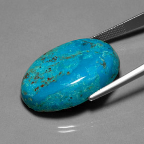 Chrysocolle multicolore naturelle coupe ovale, 36,15 ct, opaque