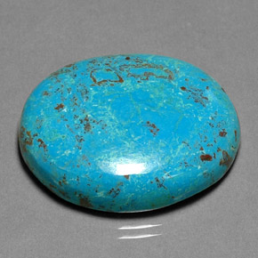 Chrysocolle multicolore naturelle coupe ovale, 30,84 ct, opaque