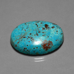 Chrysocolle multicolore naturelle coupe ovale, 25,30 ct, opaque