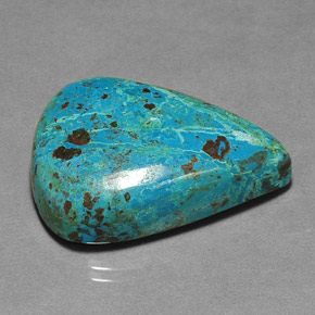 Chrysocolle multicolore naturelle en forme de poire, 36,53 ct, opaque