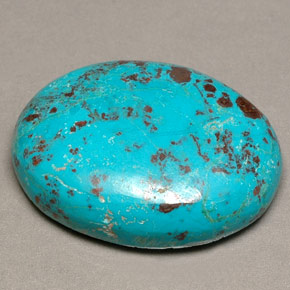Chrysocolle multicolore naturelle coupe ovale, 29,64 ct, opaque