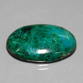 Chrysocolle Multicolore naturelle Coupe ovale, 19.73 ct, Opaque