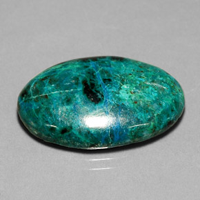 Chrysocolle multicolore naturelle coupe ovale, 21,25 ct, opaque