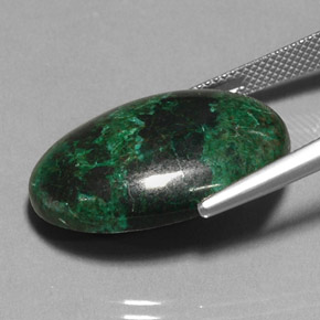 Chrysocolle multicolore naturelle coupe ovale, 31,04 ct, opaque