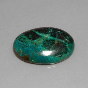 Chrysocolle Multicolore naturelle Coupe ovale, 20.56 ct, Opaque