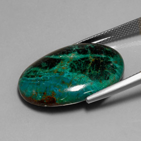 Chrysocolle Multicolore naturelle Coupe ovale, 20.56 ct, Opaque