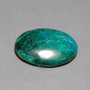 Chrysocolle multicolore naturelle coupe ovale, 20,30 ct, opaque
