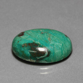 Chrysocolle vert naturelle coupe ovale, 7,78 ct, opaque