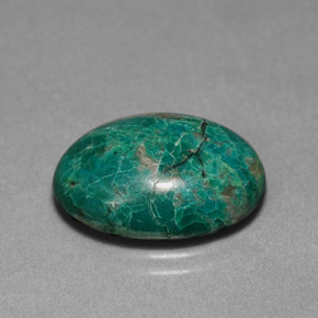 Chrysocolle Vert naturelle Coupe ovale, 7.80 ct, Opaque