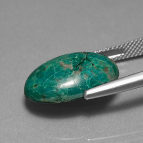 Chrysocolle Vert naturelle Coupe ovale, 7.80 ct, Opaque