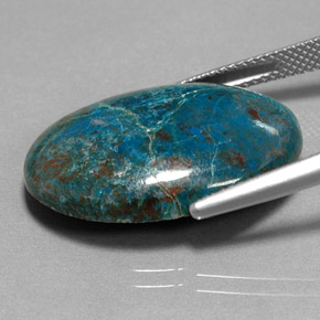 Chrysocolle multicolore naturelle coupe ovale, 16,93 ct, opaque