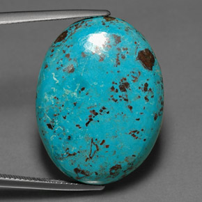 Chrysocolle Multicolore naturelle Coupe ovale, 28.14 ct, Opaque