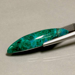 Chrysocolle multicolore naturelle marquise, 17,16 ct, opaque