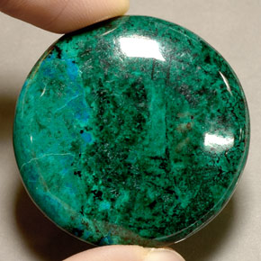 Chrysocolle multicolore naturelle coupe roude, 79,26 ct, opaque