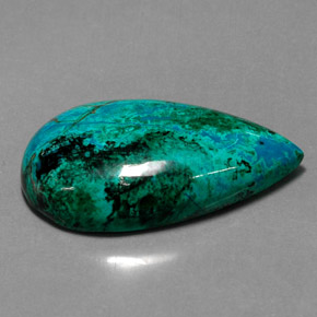 Chrysocolle Multicolore naturelle En forme de poire, 28.28 ct, Opaque