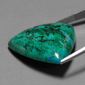 Chrysocolle multicolore naturelle trillion, 63,50 ct, opaque