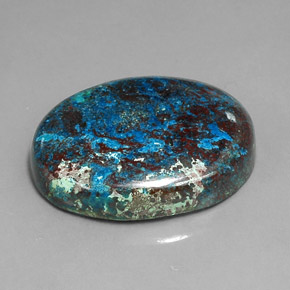 Chrysocolle Multicolore naturelle Coupe ovale, 37.06 ct, Opaque