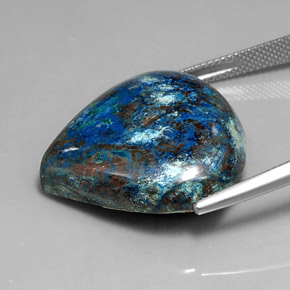 Chrysocolle multicolore naturelle en forme de poire, 35,70 ct, opaque