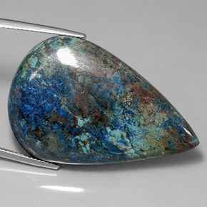 Chrysocolle Multicolore naturelle En forme de poire, 41.46 ct, Opaque