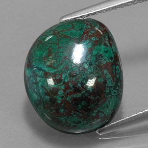 Chrysocolle multicolore naturelle forme fantaisie, 10,77 ct, opaque