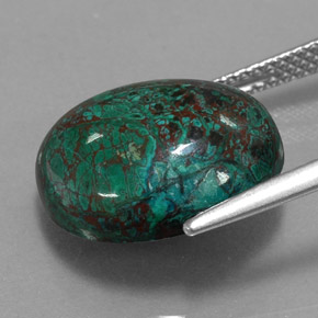 Chrysocolle multicolore naturelle forme fantaisie, 10,77 ct, opaque