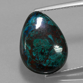 Chrysocolle Multicolore naturelle En forme de poire, 10.71 ct, Opaque