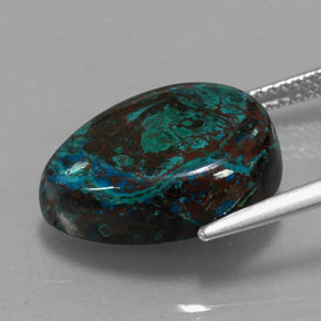 Chrysocolle Multicolore naturelle En forme de poire, 10.71 ct, Opaque
