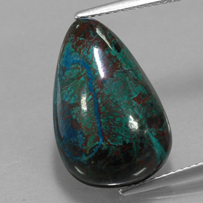 Chrysocolle Multicolore naturelle En forme de poire, 15.48 ct, Opaque