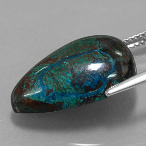 Chrysocolle Multicolore naturelle En forme de poire, 15.48 ct, Opaque