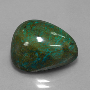 Chrysocolle multicolore naturelle en forme de poire, 15,79 ct, opaque