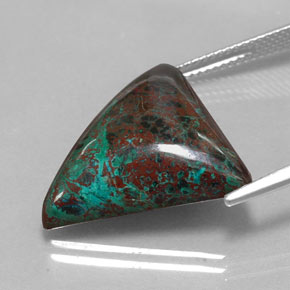 Chrysocolle Multicolore naturelle Trillion, 21.93 ct, Opaque