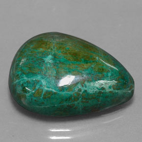 Chrysocolle multicolore naturelle en forme de poire, 30,46 ct, opaque