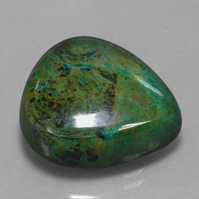 Chrysocolle multicolore naturelle en forme de poire, 25,83 ct, opaque
