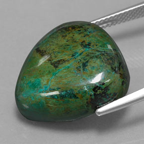 Chrysocolle multicolore naturelle en forme de poire, 25,83 ct, opaque